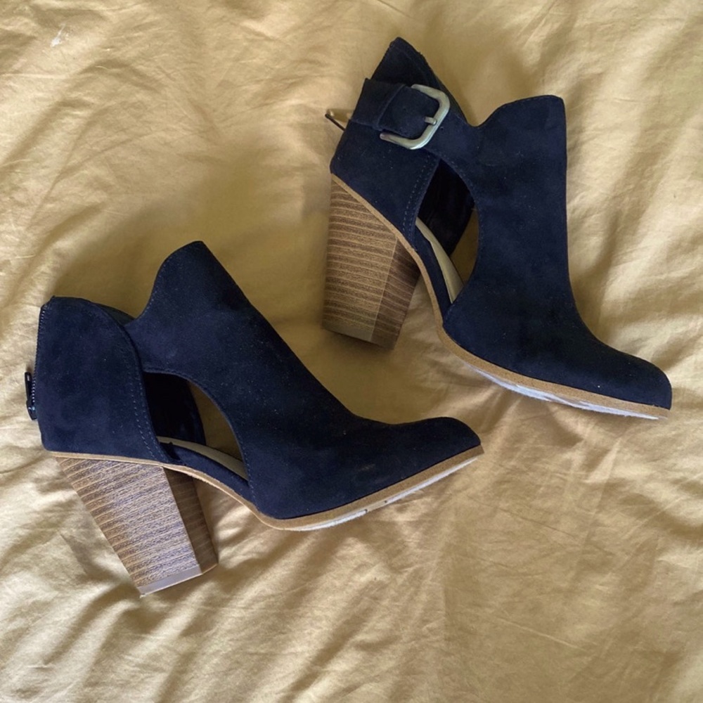 Fergalicious Black Booties with Buckle - Size 6